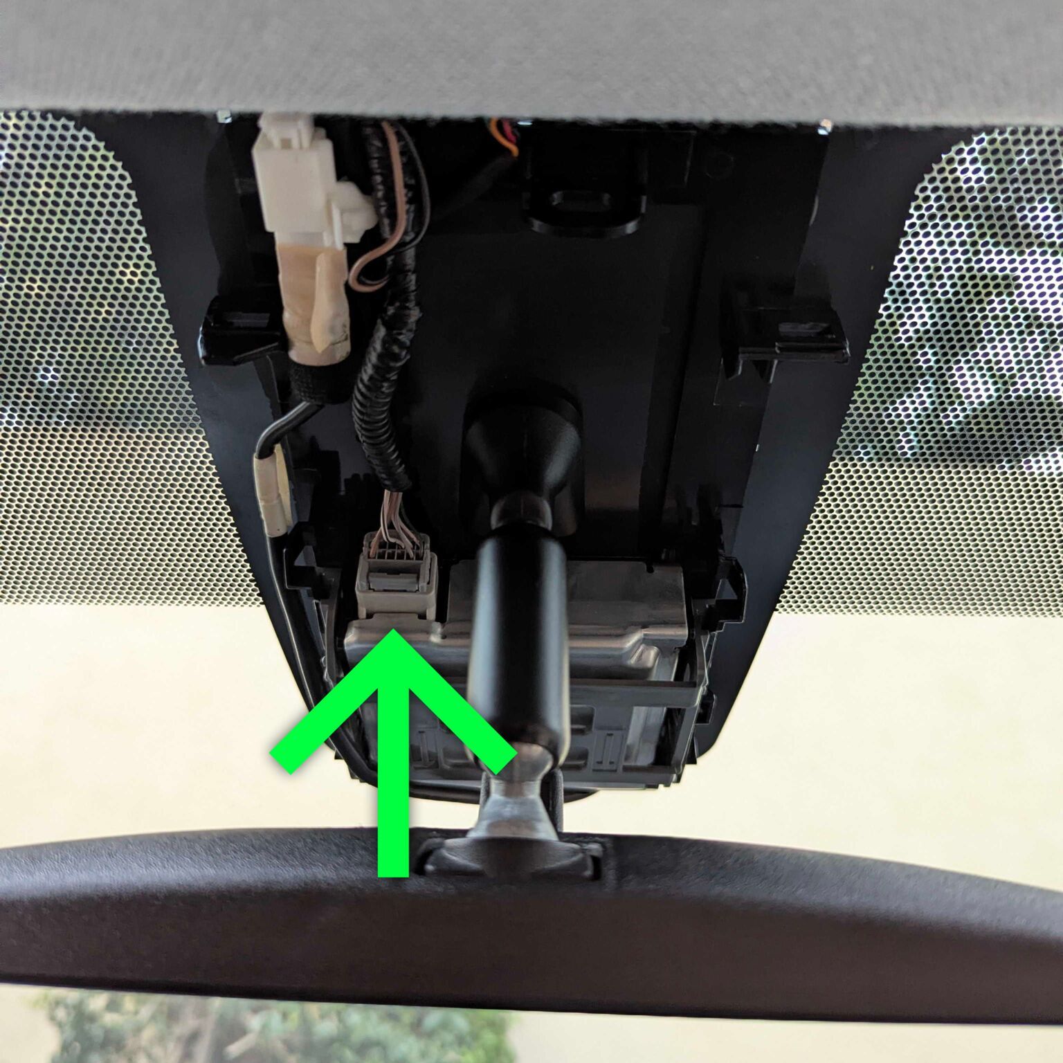 unplug car's camera cable